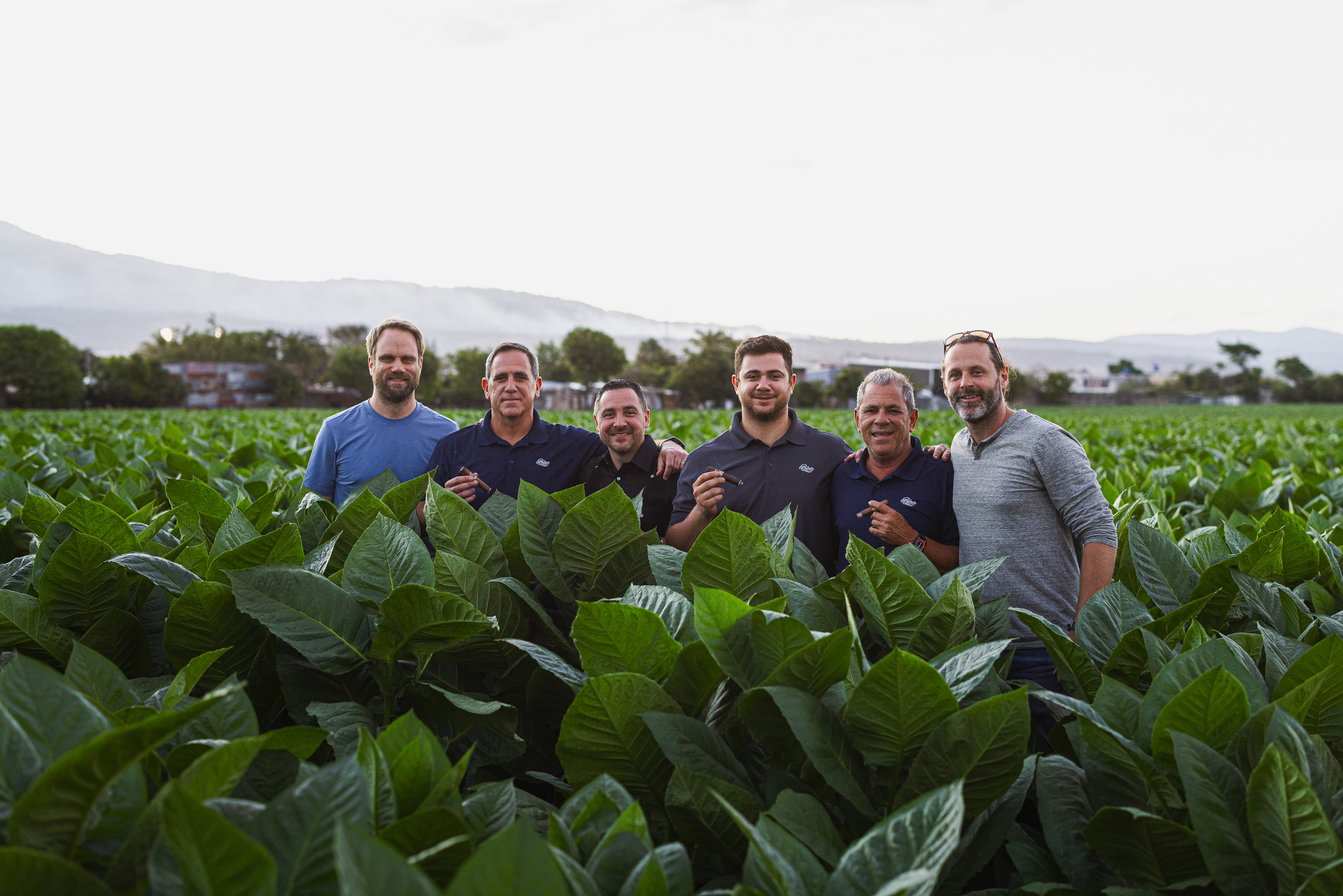 Jorge Padrón and Michael Cafagno is Padron tobacco fields in Nicaragua