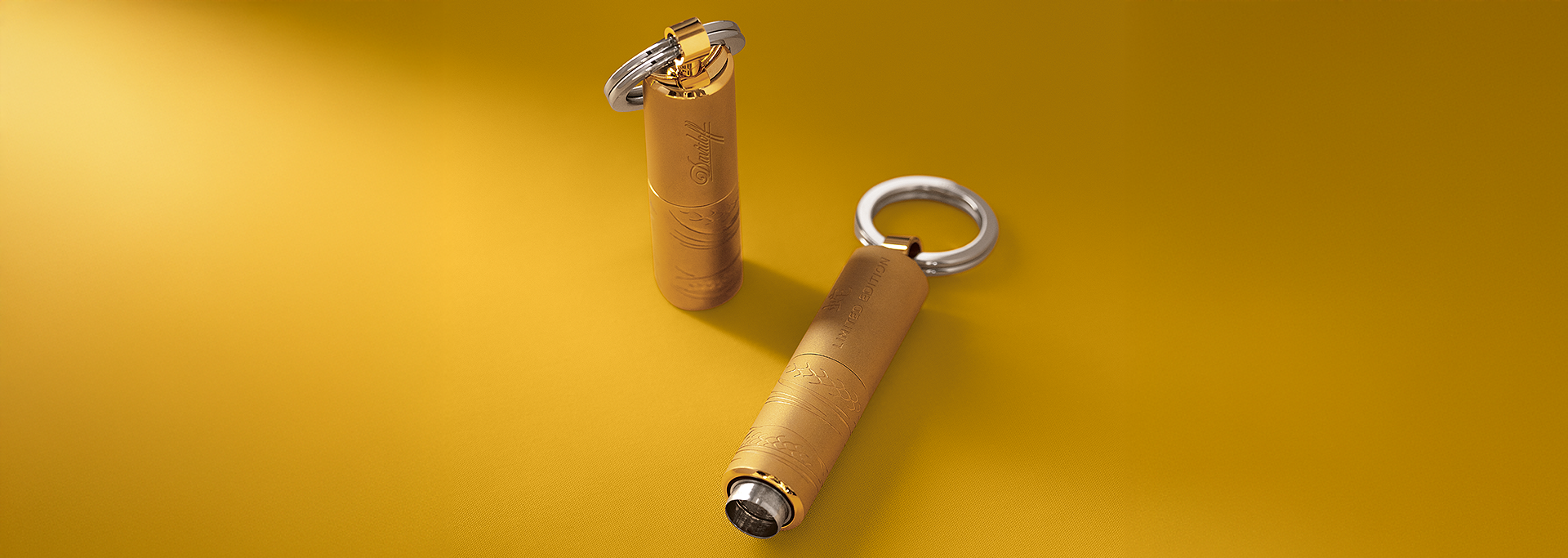 Davidoff duo punch cutter in brass finish