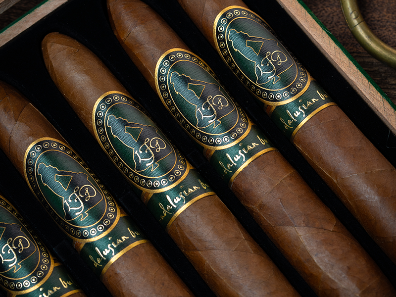 LFD Andalusian Bull cigar box open, cigar of the year winner