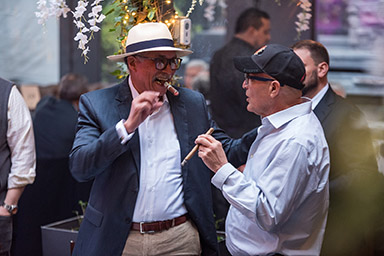 Freud Cigars Chapter One the Disruptor launch party with Eladio Diaz and tobacconits of greenwich