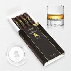 Davidoff Winston Churchill whiskey collection with 4 packs with spirits glasses