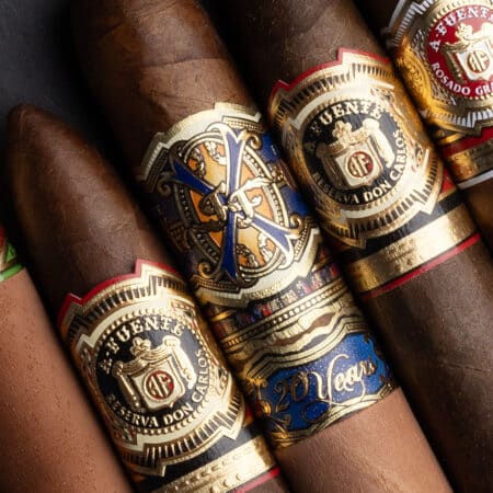 Fuente Opus X 20th Anniversary 10 cigar sampler close up