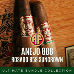 Ultimate Bundle showing both Fuente Anejo 888 and 858 Rosado Sungrown cigars, available at Tobacconist of Greenwich