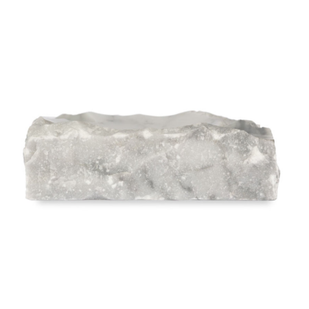 Litolite Ashtray Carrara handcrafted marble ashtray from Italy side view