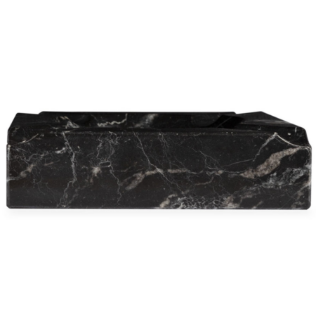 The Ashtray Large Nero Marquinia by Litolite is an exquisite piece made from Nero Marquinia marble side view cigar