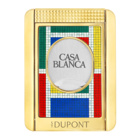 S.T. Dupont Casablanca Cigar Cutter Stand with vibrant mosaic lacquer finish.