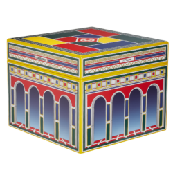 S.T. Dupont Casablanca 60-cigar humidor with vibrant mosaic lacquer finish.