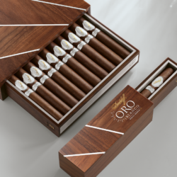 Close-up of the Davidoff Oro Blanco Special Reserve 111 Years cigar showcasing its elegant wrapper and craftsmanship