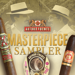 Fuente Masterpiece Sampler showcasing a selection of iconic Fuente cigars.