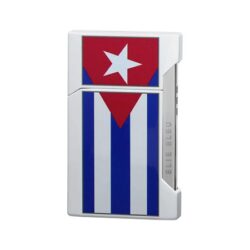 Elie Bleu J12 Plano Pocket Lighter cuban flag