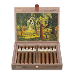 Davidoff Winston Churchill Limited Edition 2025 cigars displayed in a luxurious collector’s box featuring Sir Winston’s artwork