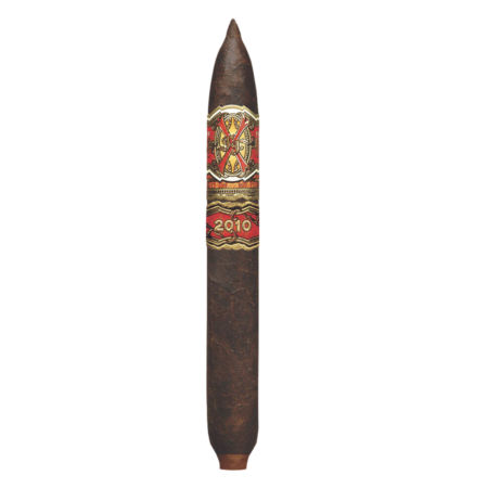 Opus X Heaven and Earth El Escorpion Maduro cigars displayed in a luxurious 10-count box