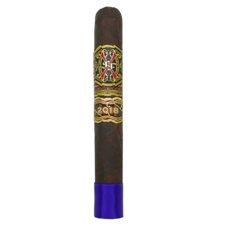 Close-up of Opus X Scorpio Maduro cigars highlighting their dark Maduro wrapper